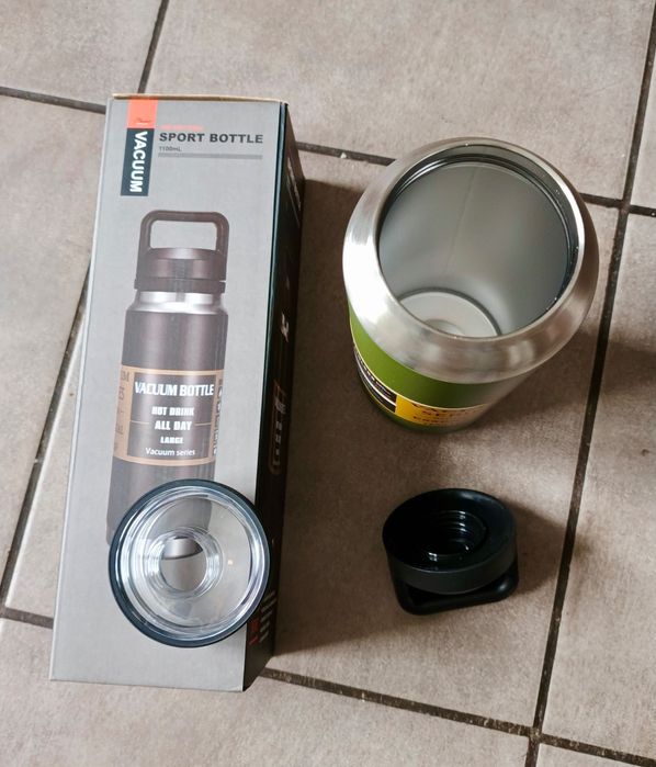 Butelka Termiczna ze stali nierdzewnej ZIELONA 1.1 L