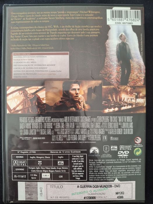 DVD A Guerra dos Mundos. Edição Especial de 2 discos.