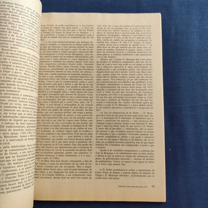 Revista Vértice 63 - Novembro-Dezembro 1994