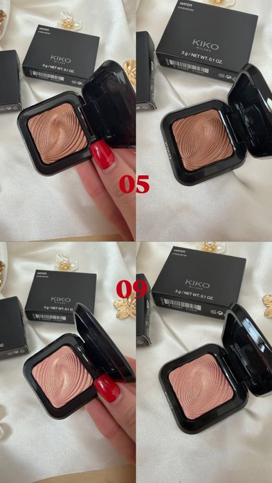 Тіні для повік Kiko Milano Water Eyeshadow 01 05 09 10 14 15 21