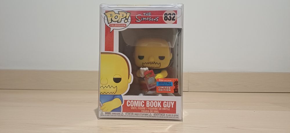 Funko pop do personagem comic book guy da série the simpsons