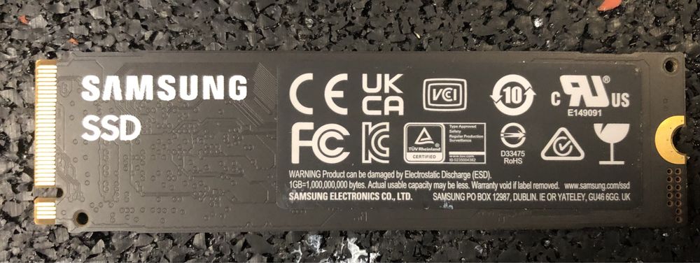 980 Samsung SSD 500gb. NVMe M.2