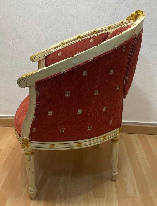 Poltrona  bergère com um encosto, sofá ou cadeirão, cadeira