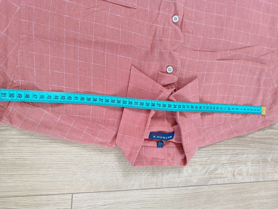 Koszula krata len bawełna na lato Watson L XL