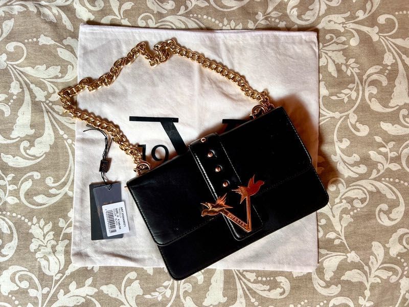 Mala ombro Versace, alça em metal