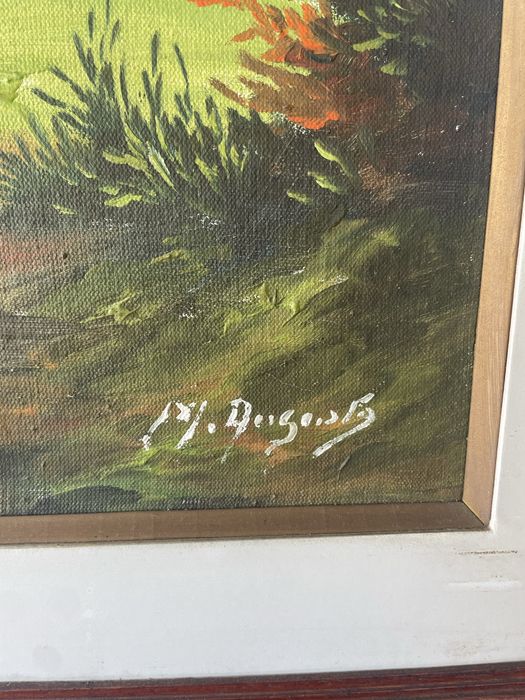 Quadro Pintado à Mão Grande c/ Moldura Elegante