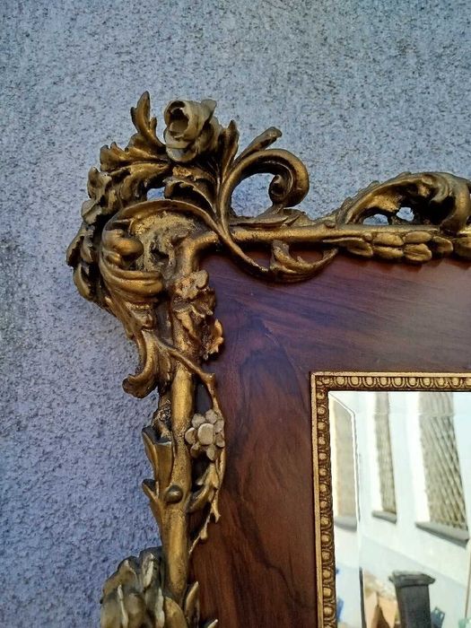 Konsola włoska z lustrem rzeźbiona