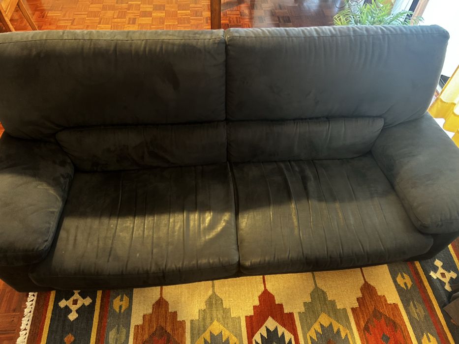 Sofa 3 lugares Divani Divani azul
