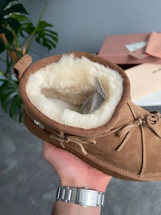 Buty damskie Miu Miu zima cheestnut