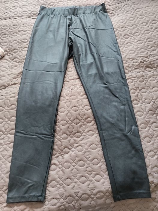 Legginsy damskie eko- skóra