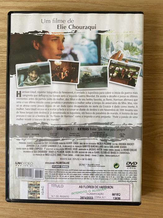 DVD As Flores de Harrisson (Andy MacDowell and Adrien Brody)64309675150723121