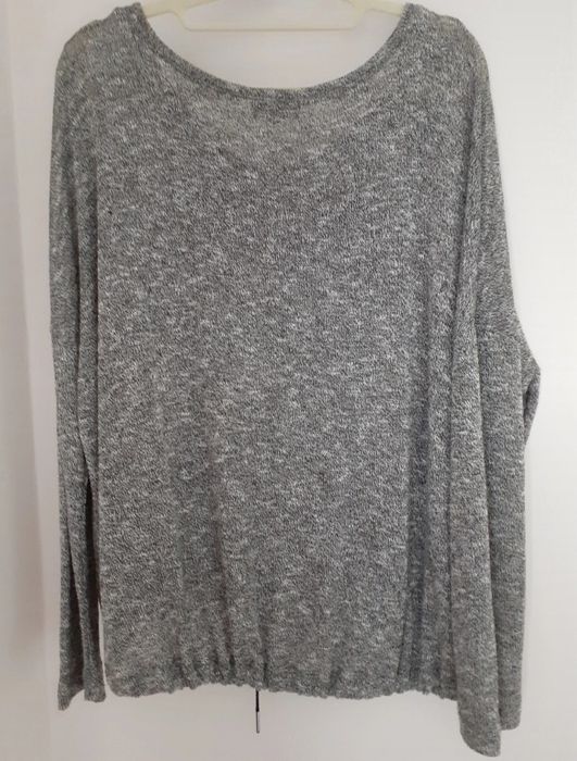 Bluzka sweterek L 40 serce szary melanż reserved oversize