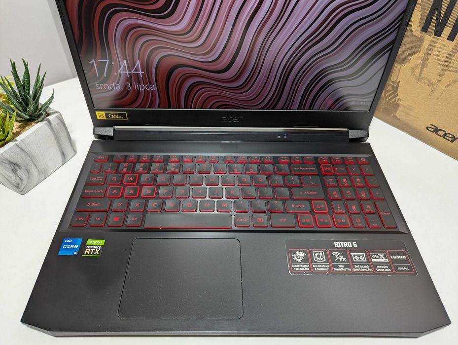LAPTOP GAMINGOWY Acer Nitro 5 NVidia GeForce RTX Intel Core komputer