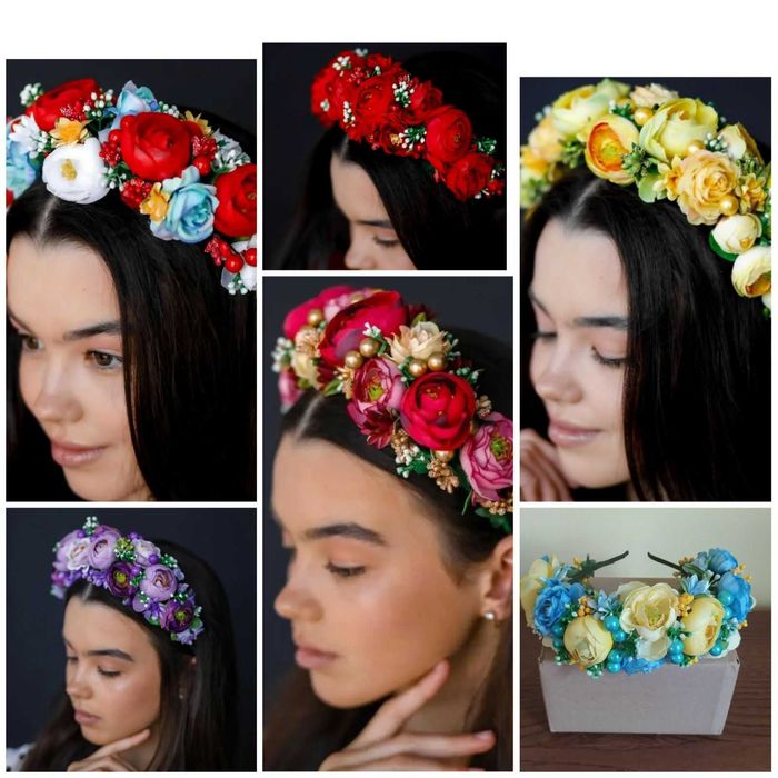 Українські віночки , обручі на голову , обідки