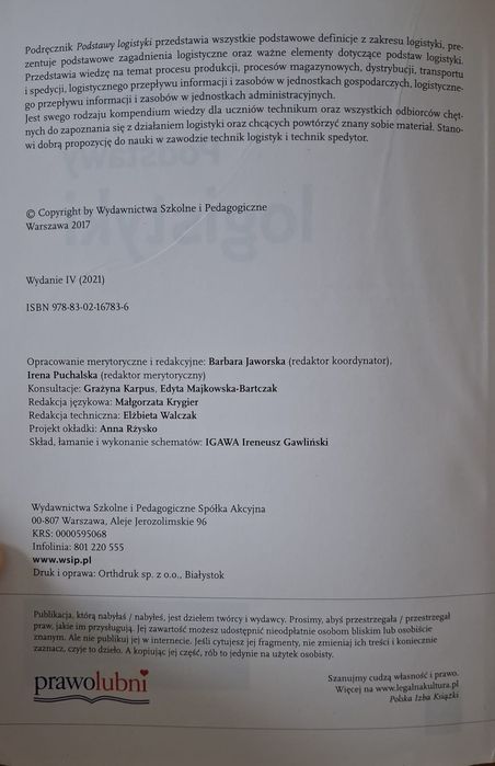 Podręcznik podstawy logistyki