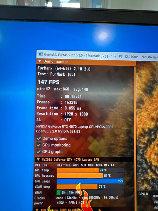 Ігровий ноут HP Omen/Екран 16/IPS/240GHZ /AMD Ryzen 9 7940HS/RTX 4070