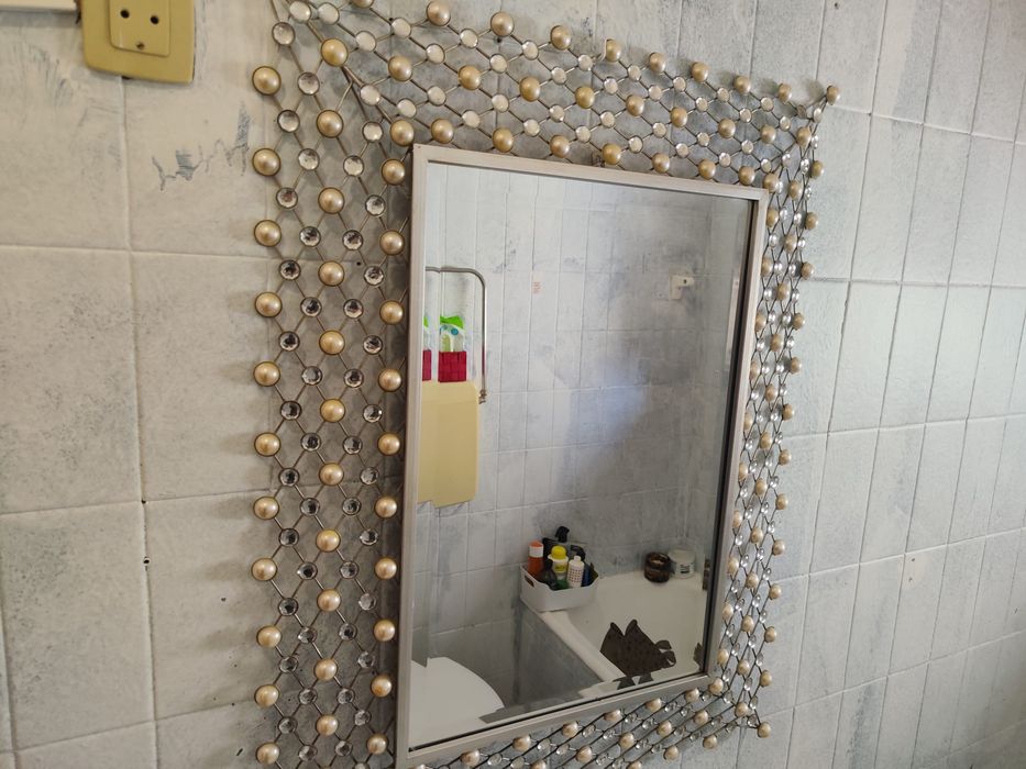 Espelho com perolas