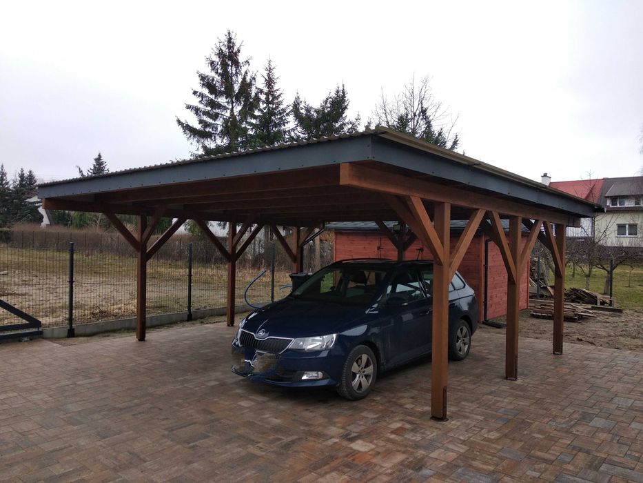 Garaż Drewniany Wiata Domek Altana Zadaszenie