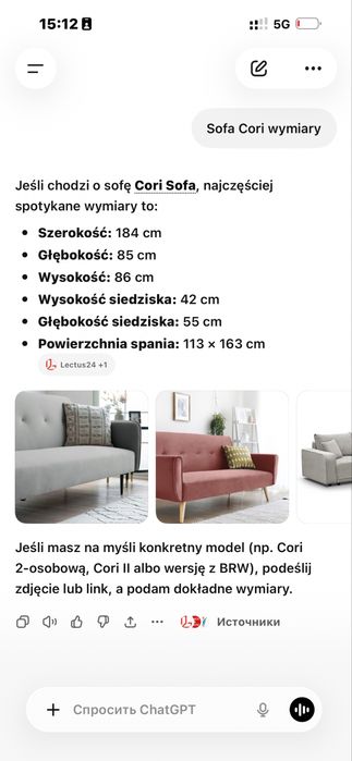 Sofa rozkladana