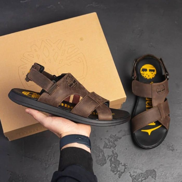 Сандалі чоловічі тапки літні шкіряні Timberland  40-45р з натуральної шкіри босоніжки