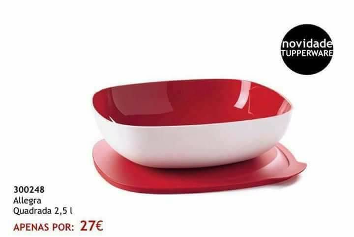 Saladeira Allegra Vermelha 2.5L Tupperware