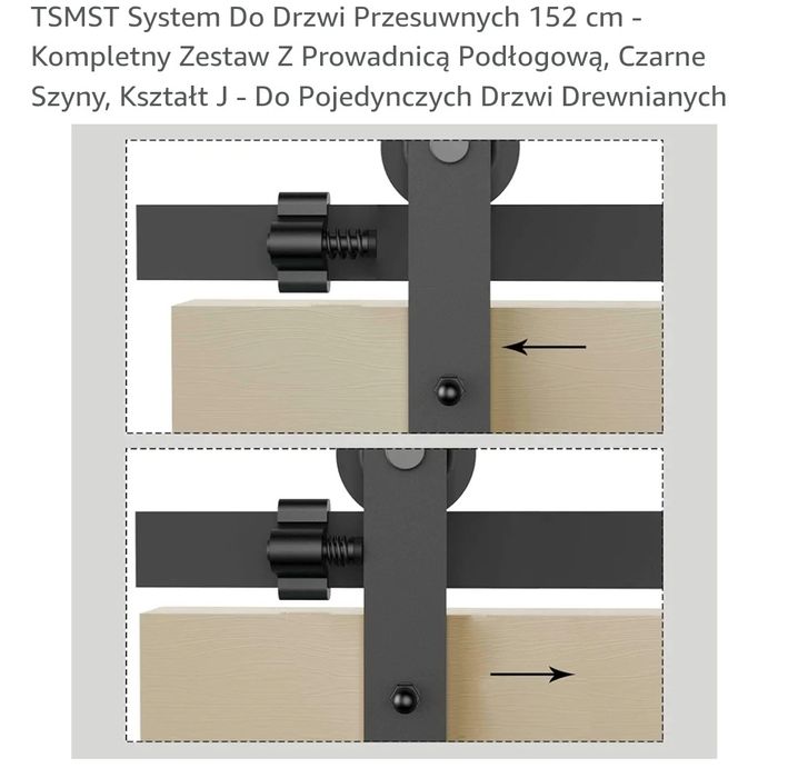 SMST System Do Drzwi Przesuwnych 228 cm - Kompletny Zestaw Z Prowadnic