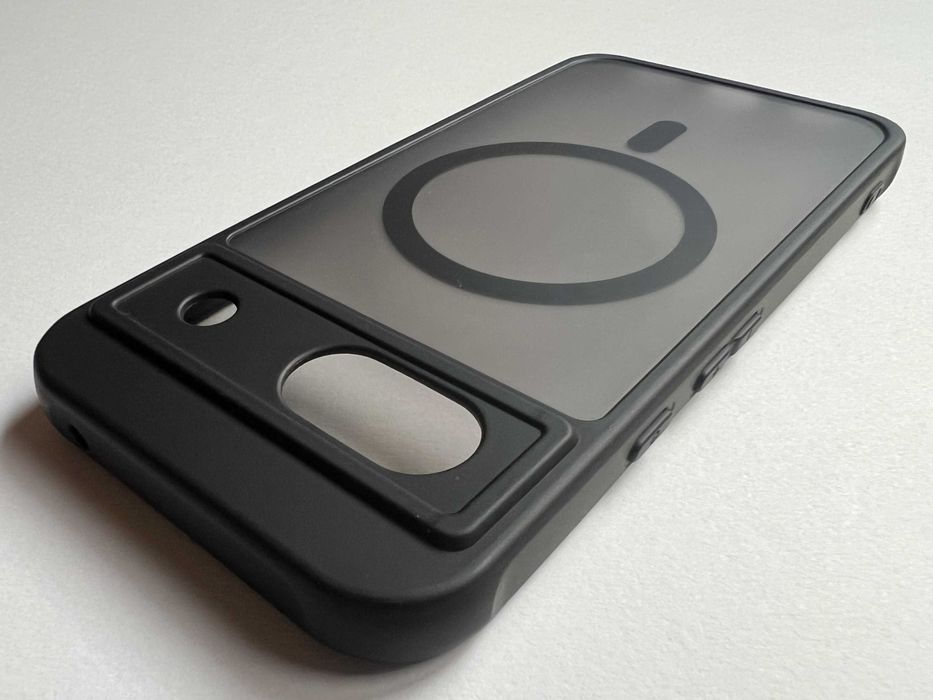 Google Pixel 8a чохол Magnetic MagSafe чорний силікон TPU чехол