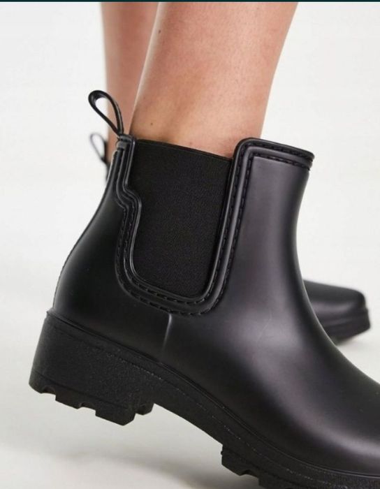 LONDON REBEL kalosze botki czarne 38 UK 5 chelsea black NOWE