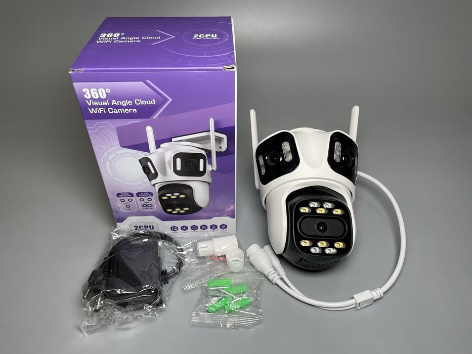 Wifi Тройная камера видеонаблюдения 9 Мп ICsee Потрійна відеонагляду