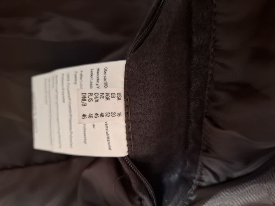 Skórzana kurtka Ulla Popķen rozmiar 46