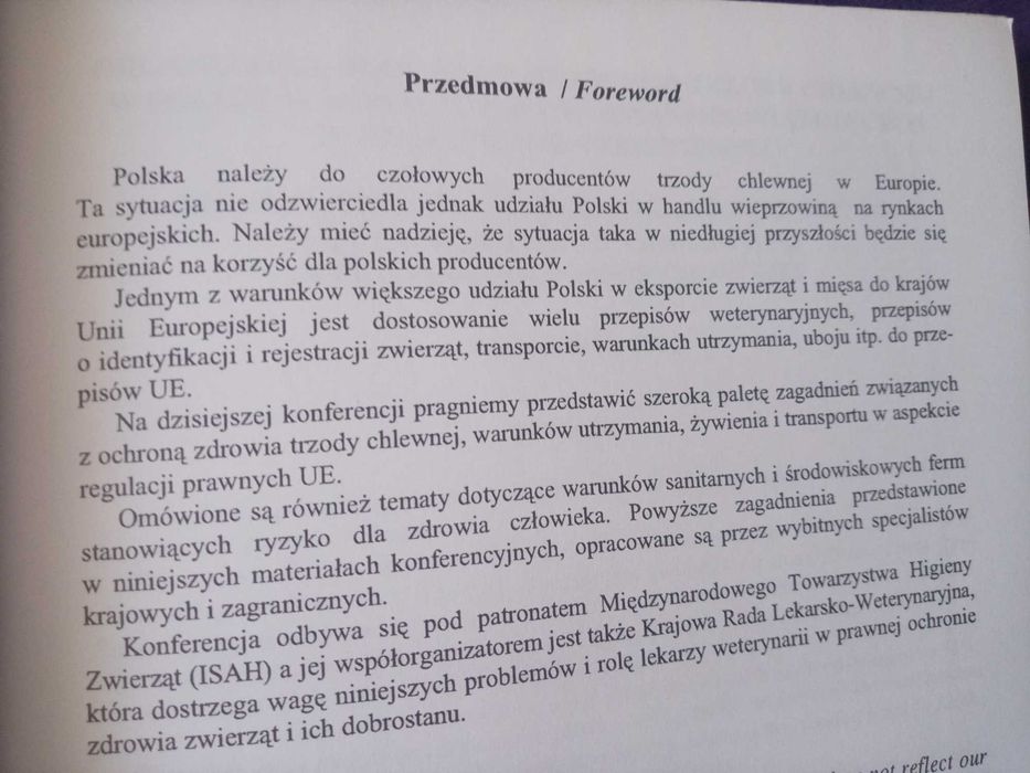 Systemy utrzymania, żywienie, transport i dobrostan trzody chlewnej