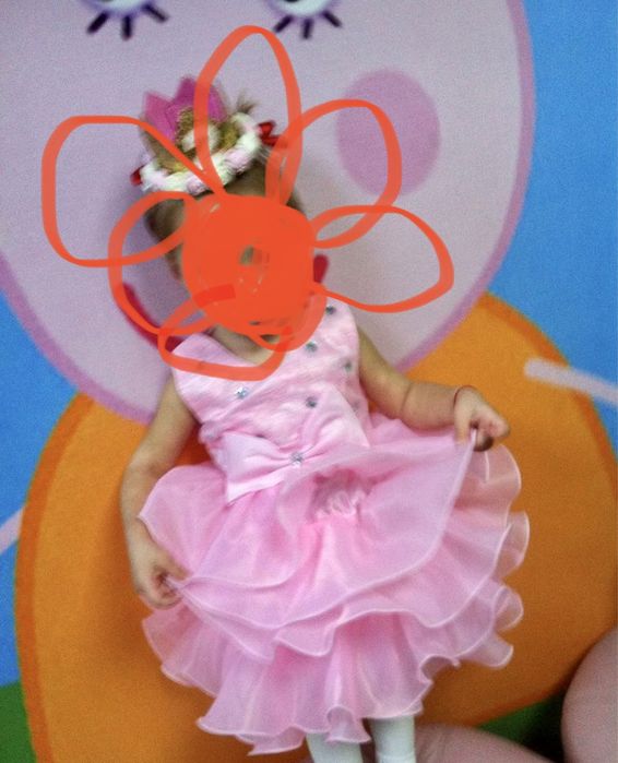 Сукня рожева святкова на 2 роки