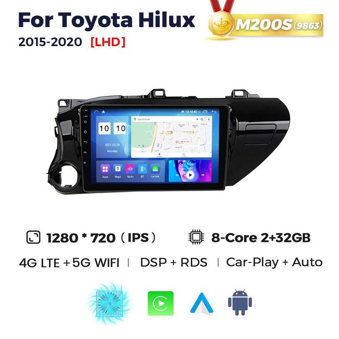 Штатна магнітола Toyota Hilux Android Тойота Хайлюкс GPS навігація