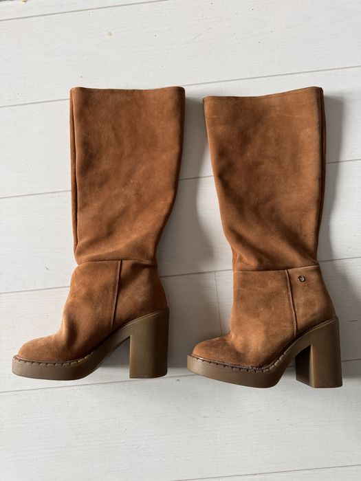 Kozaki Maciejka zamsz camel r. 36 jak nowe