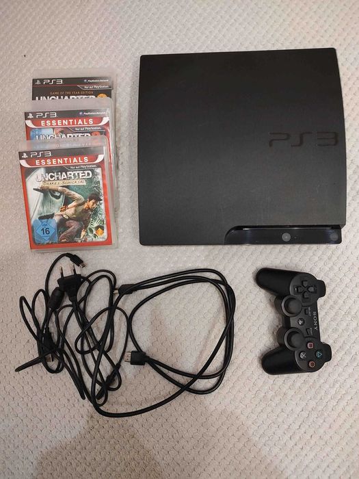 Sprzedam PS3 Slim + 3 gry Uncharted