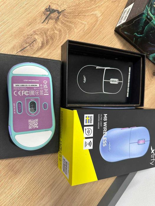 Миша бездротова ігрова Xtrfy M8 WIRELESS Frosty Purple