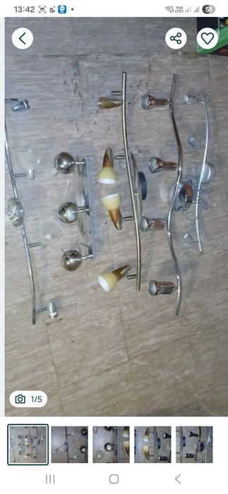 Zestaw lamp po demontarzu