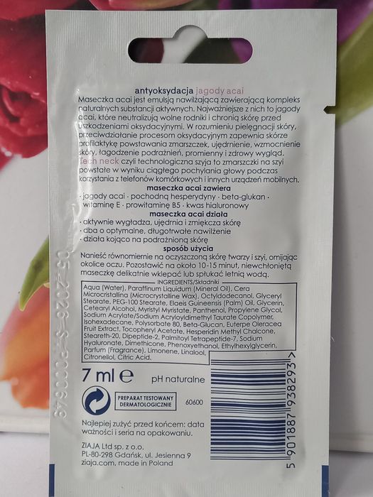 Maseczki do twarzy Ziaja