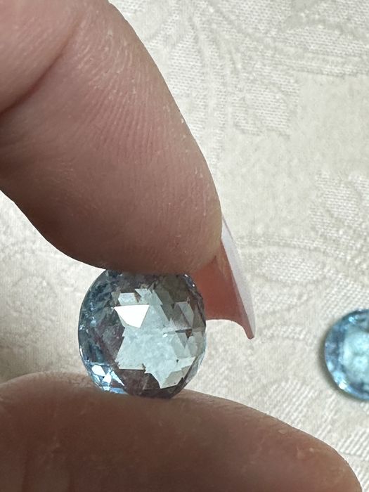 Топаз блакитний круглий