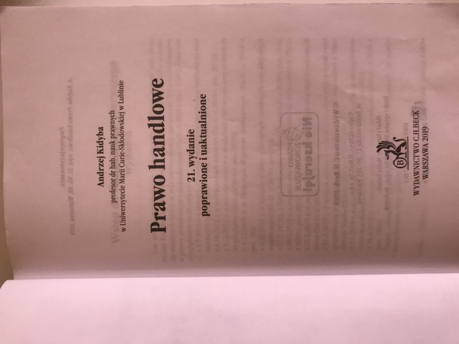 Prawo Handlowe 21 wydanie Kidyba studia prawnicze