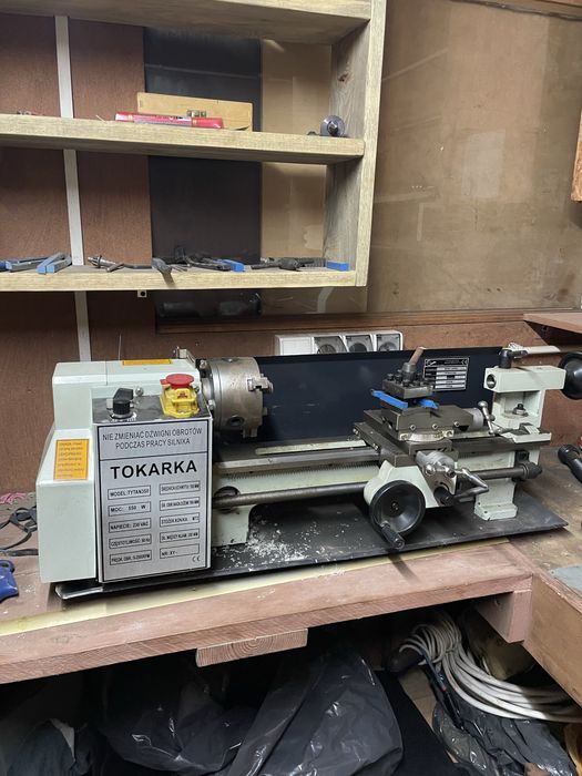 Mini Tokarka do Metalu 180x350mm, 550W, Uchwyt 3-Szczękowy, 0-2500 obr./min