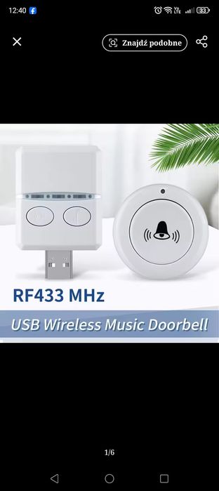 Dzwonek bezprzewodowy USB 30 melodi