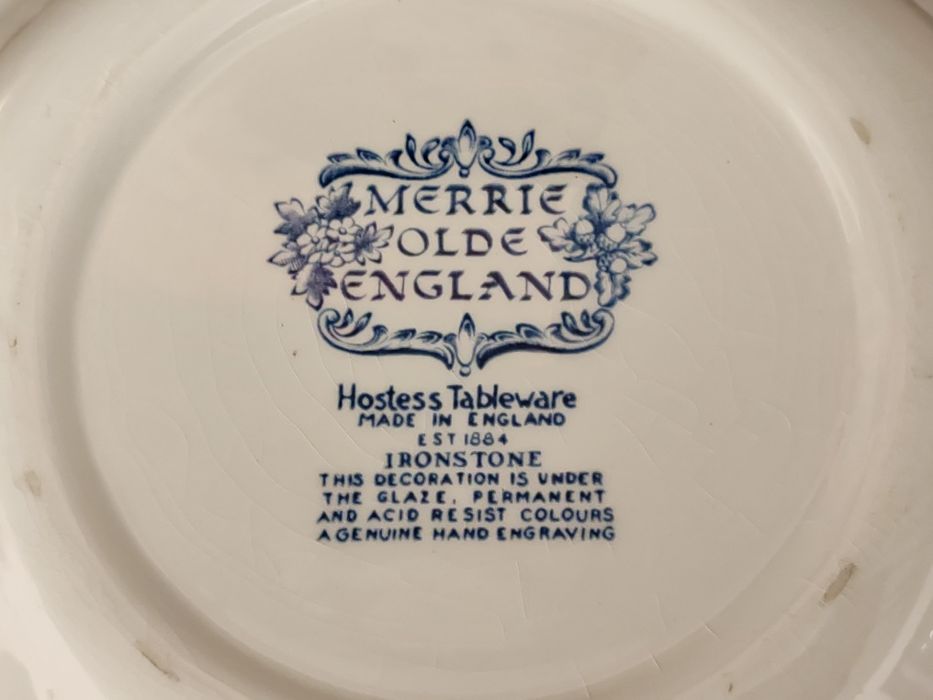 Prato/tigela decorativa de faiança louça inglesa