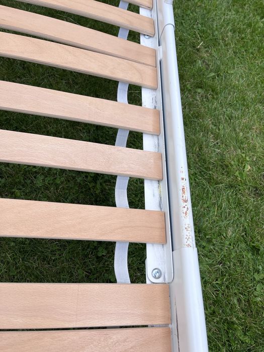 Łóżeczko dzieciece ikea MINNEN białe regulowane ze stelażem