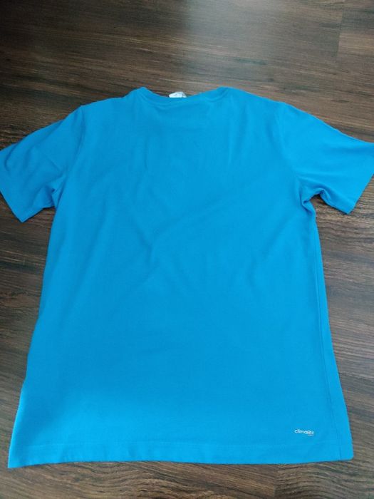 T-shirt niebieski męski Adidas Climalite