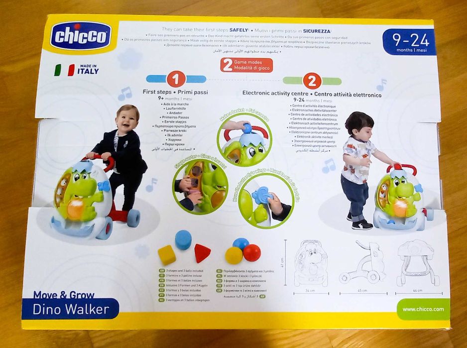 Andarilho Chicco Primeiros Passos Dino (NOVO)