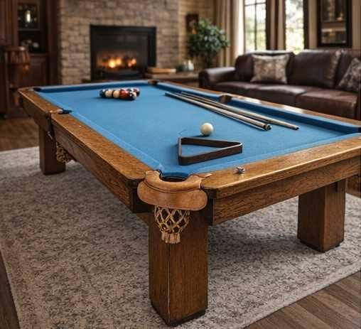 Bilard stół DREWNIANY kamień skóra jak nowy gwarancja DOWÓZ pool do św