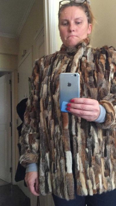 Casaco vison dourado e raposa como novos