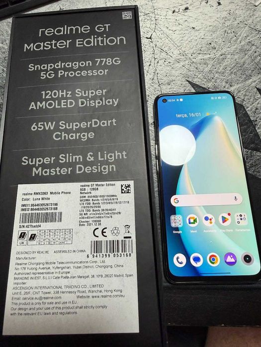 Realme GT Master Edition - 10GB Ram - Snapdragon778 - 128GB Espaço - Com ofertas