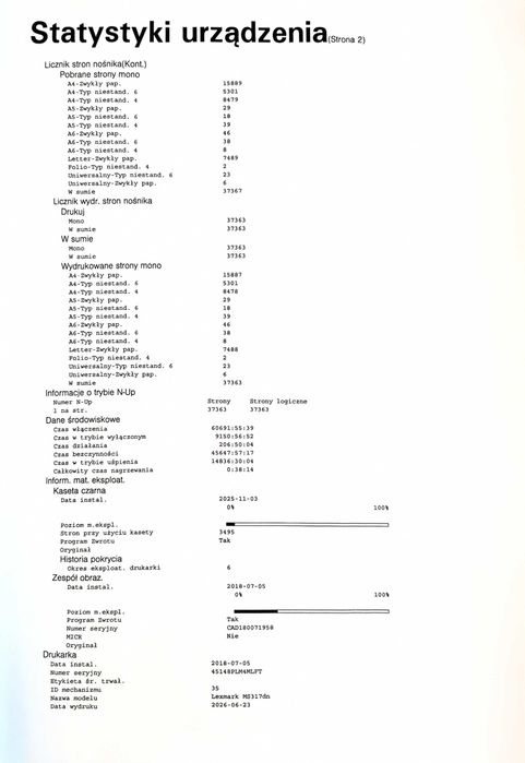 Drukarka laserowa Lexmark MS317dn | Dupleks, LAN